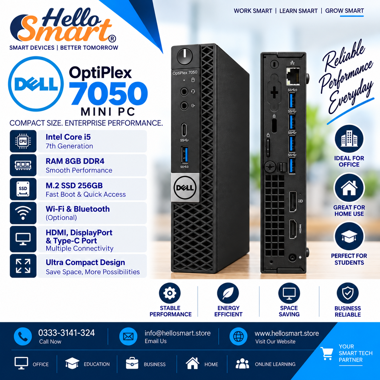 Dell 7050 I5 7Gen.jpg Dell 7050M i5 7Gen RAM 8GB SSD128GB - Image 1