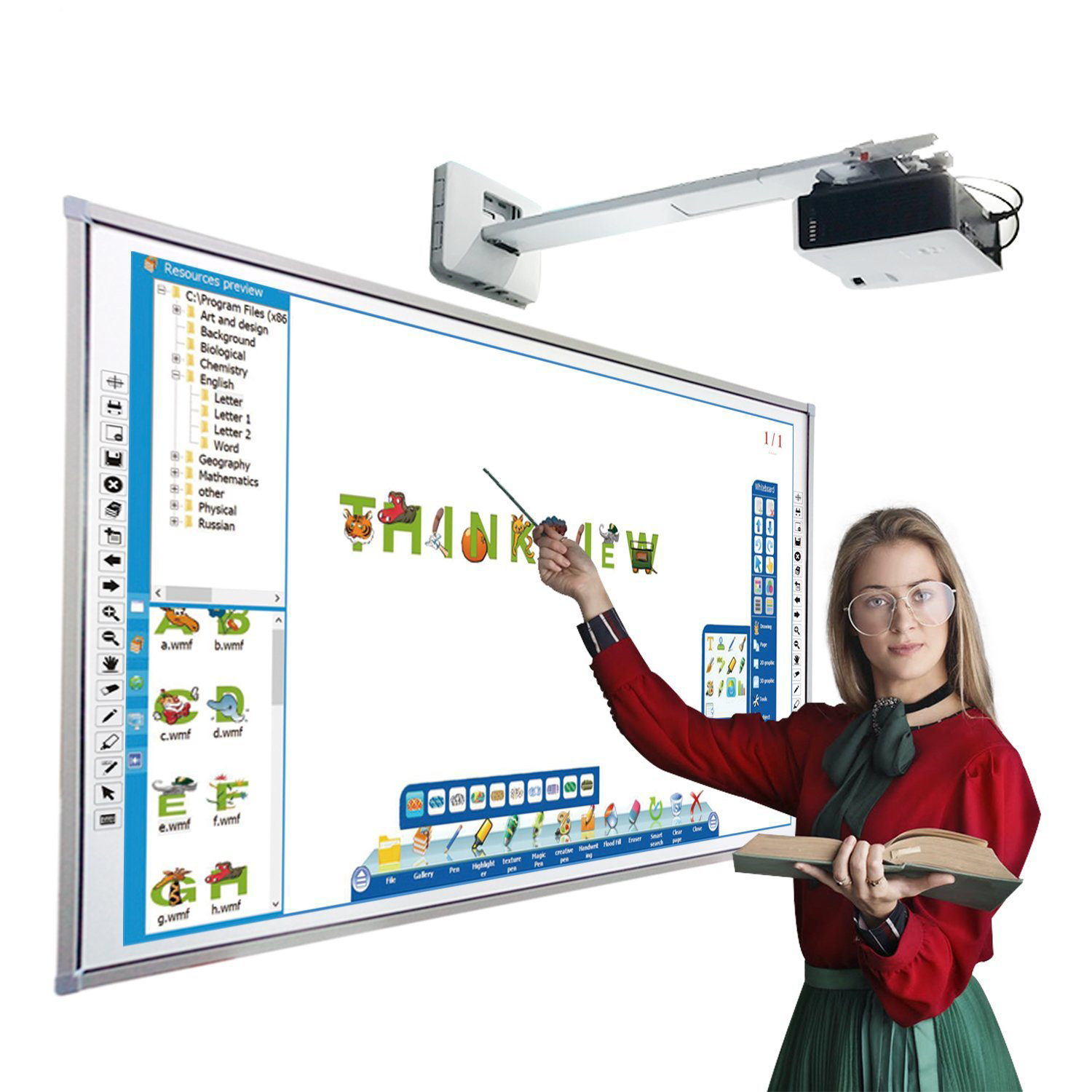 IWB (1) Interactive Smart Whiteboard 84" - Image 1
